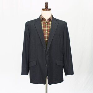 Tom James 46R Gray Blazer Sport Coat Jacket 2-Button Solid Y124